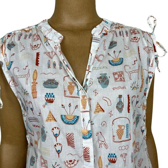 Anthropologie x Danielle Kroll Sleeveless Button Down Size XS - Picture 3 of 12